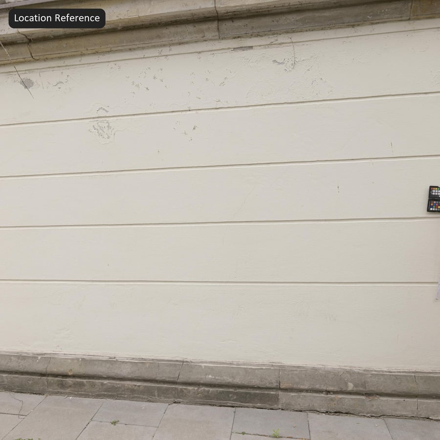Textura pruhované malované omítky, krémová