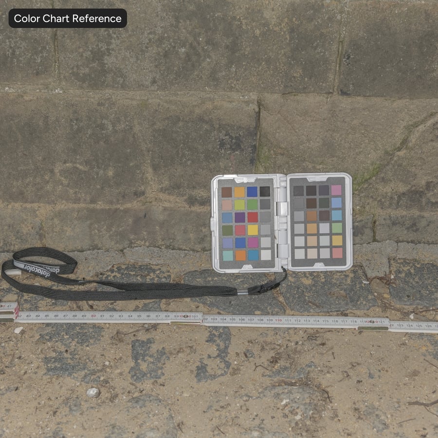 Textura de parede de bloco de pedra corrente empoeirada danificada