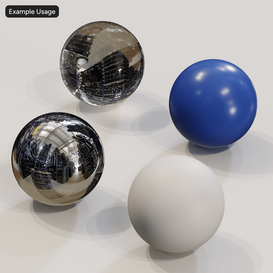 HDRI van een banden- en velgenmagazijn, industrieel
