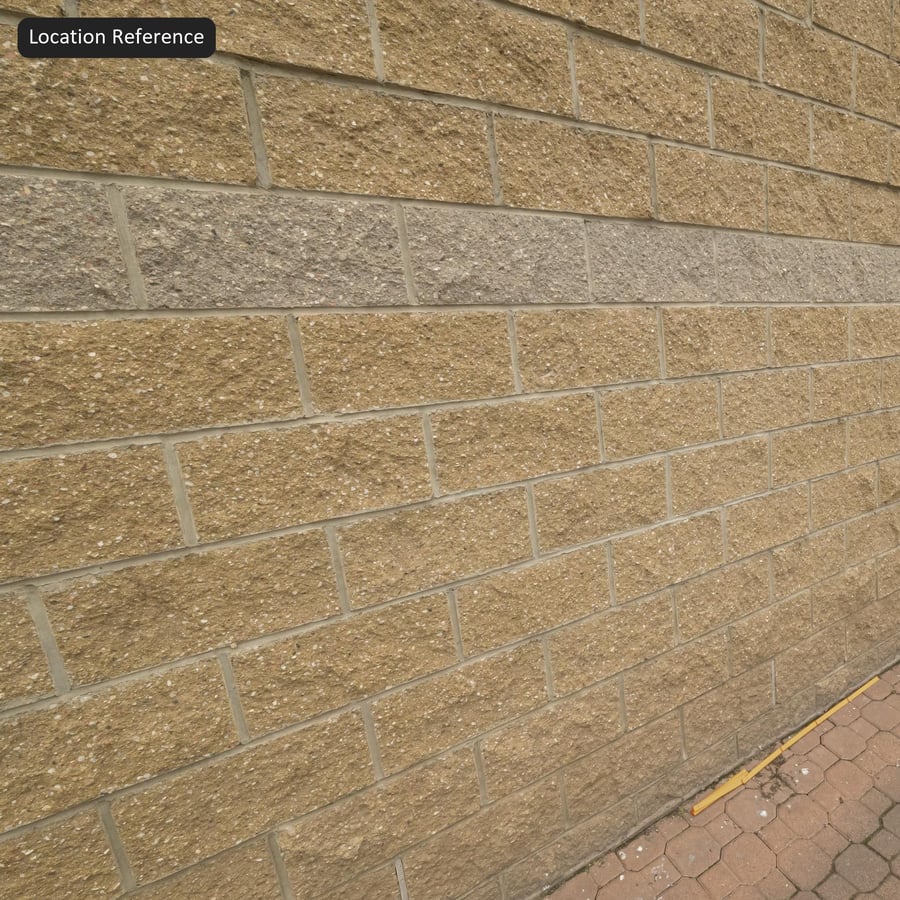Split Face Concrete Block Wall Texture, Yellow