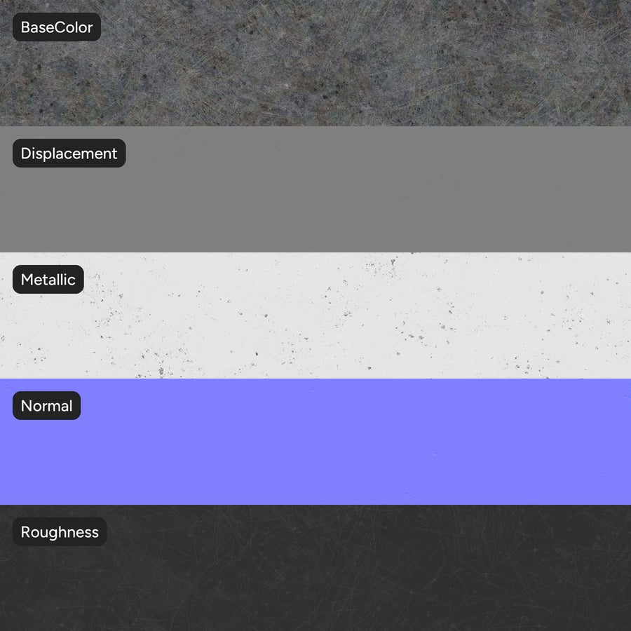 Textura opotřebovaného rezavého kovu Metallic, černá
