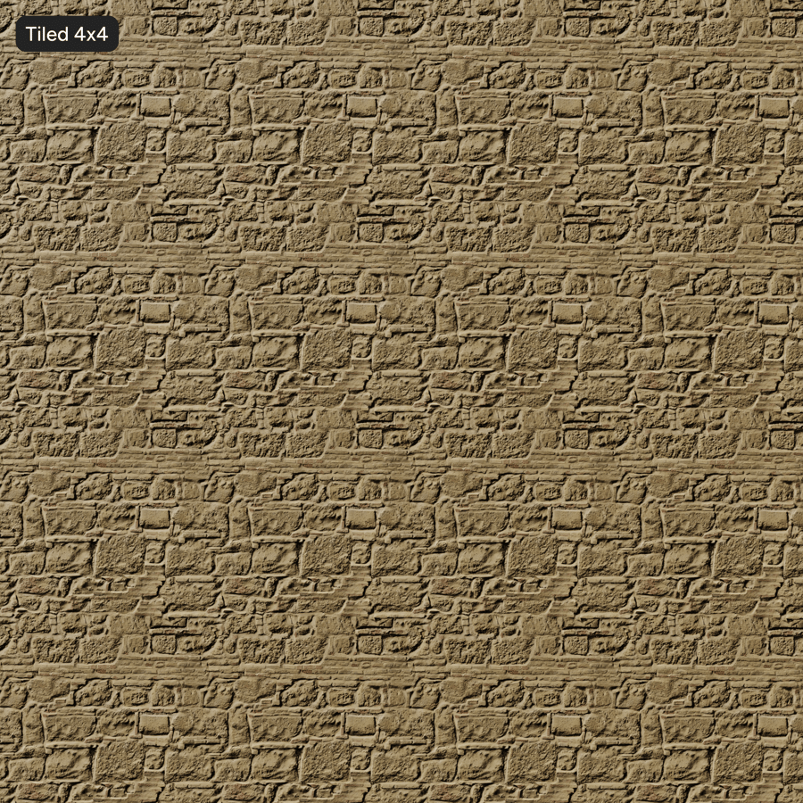 Old Limestone Rubble Wall Texture, Pale Sand