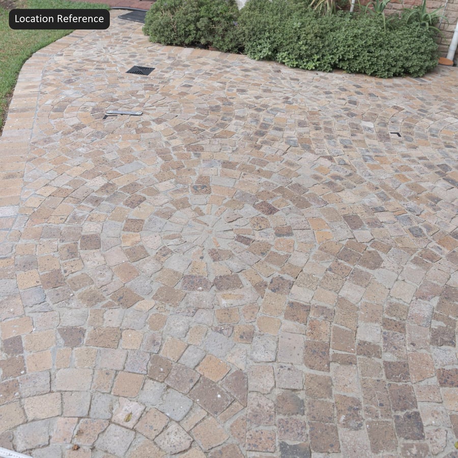 Radial Fan Stone Sett Paving Texture, Warm Buff