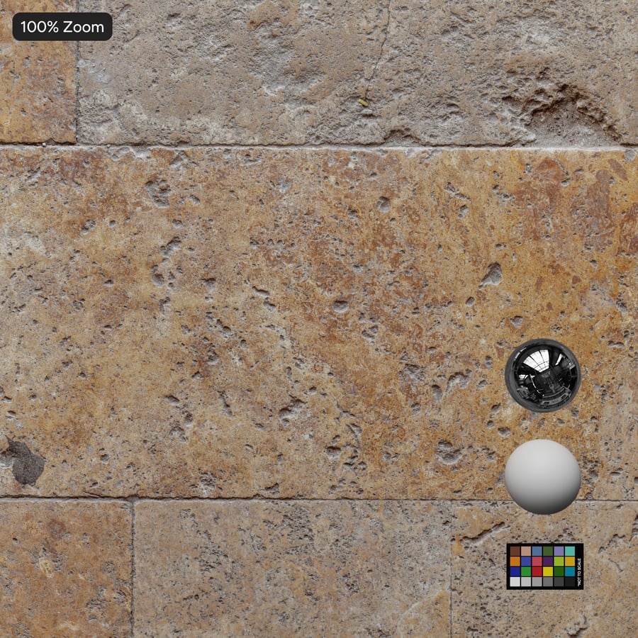 Mosaic Travertine Raw Tile Texture, Light Brown
