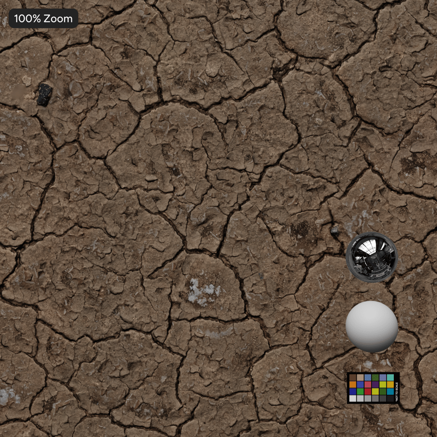 Cracked Dry Earth Texture, Brown