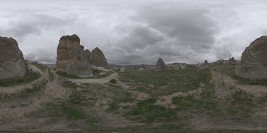 Dark Overcast Afternoon Cappadocia Outdoor Sky HDRI