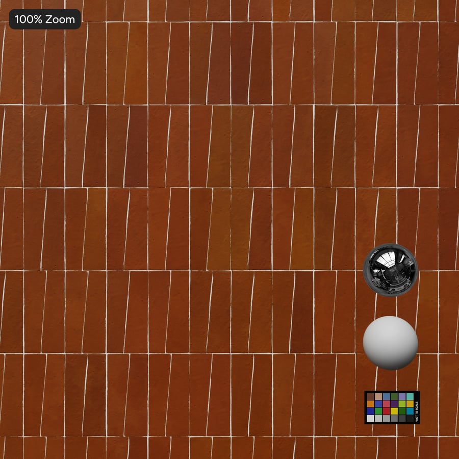 Staplad trapetsformad Zellige Matte Tile Texture, Orange