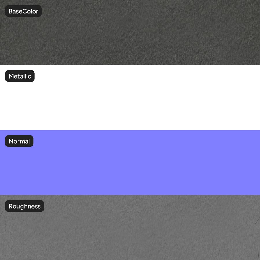 Metallic Teflon Texture, preto