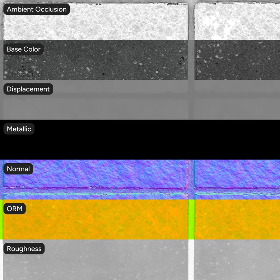 Tekstur Dinding Blok Beton Agregat, Hitam