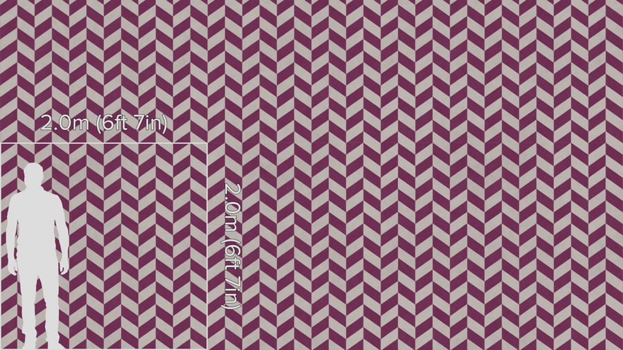 Tapete Chevron Cube Wool Rug Texture, Ameixa
