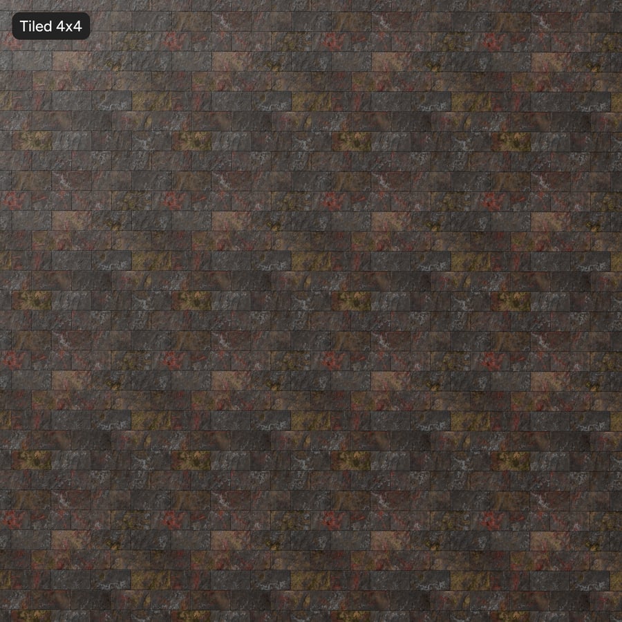 Texture de carreaux d'ardoise multicolores de Running Bond