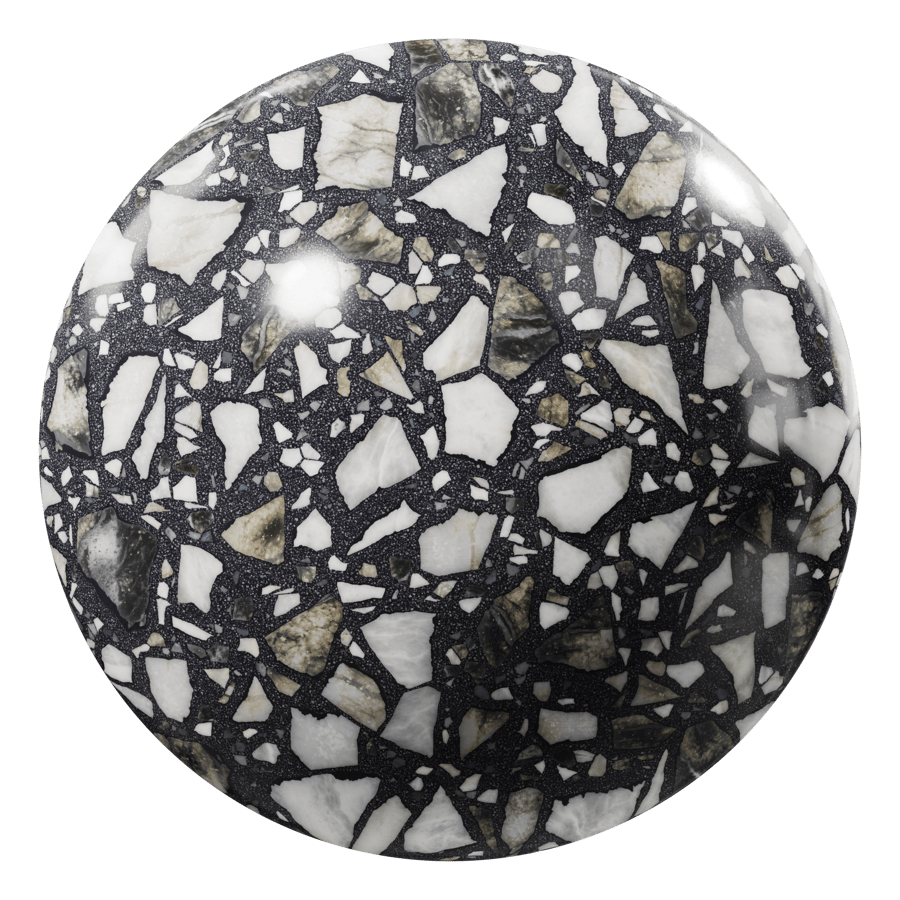 Palladiana Galaxy Terrazzo Texture, Black