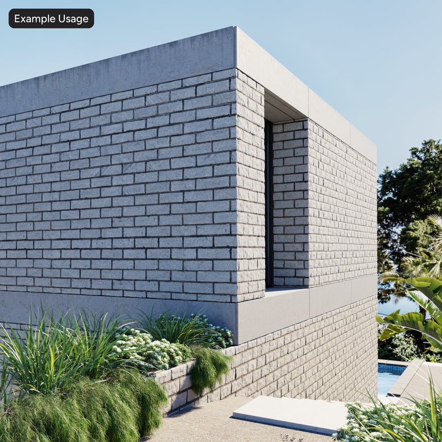 Rough Brick Wall Texture, Gray