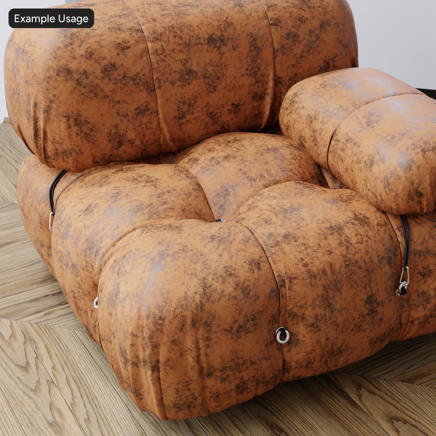 Textura de couro vintage com pátina de terracota, marrom