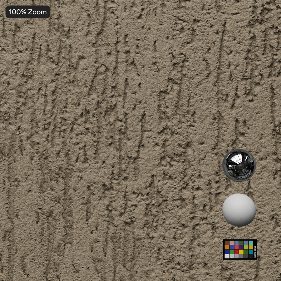 Combed Render Plaster Texture, Greige