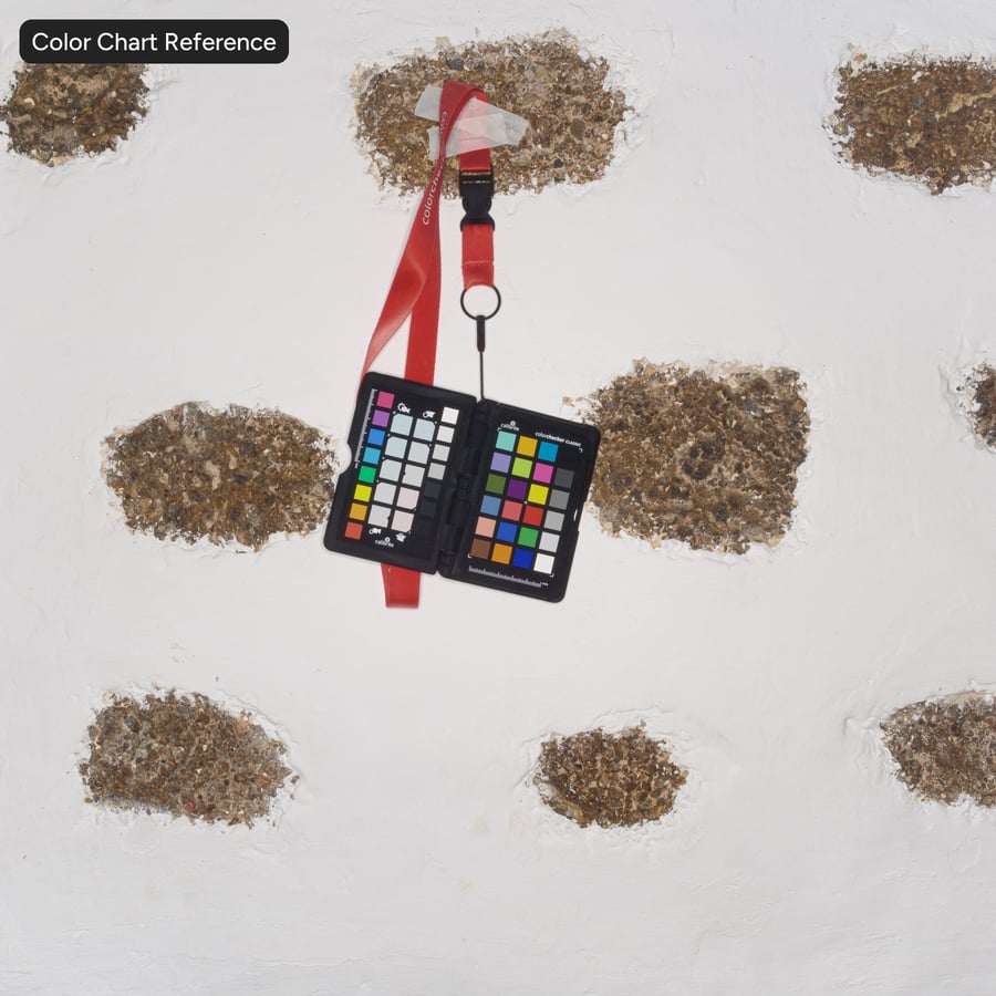 Texture murale décorative en pierre crépie, blanche