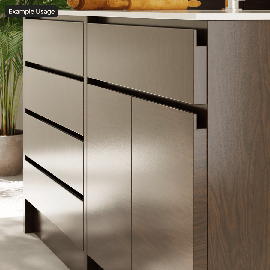 Random Match Oak Wood Veneer Texture, Dark Chocolate
