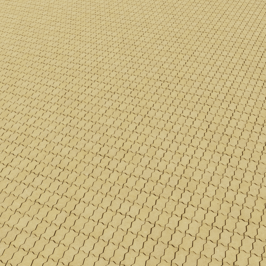 Stacked Zigzag Concrete Paving Texture, Yellow