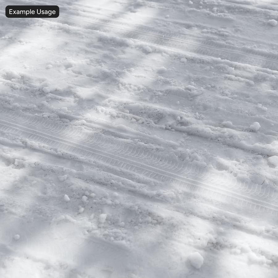 Tire Marks on Thick Snow Texture