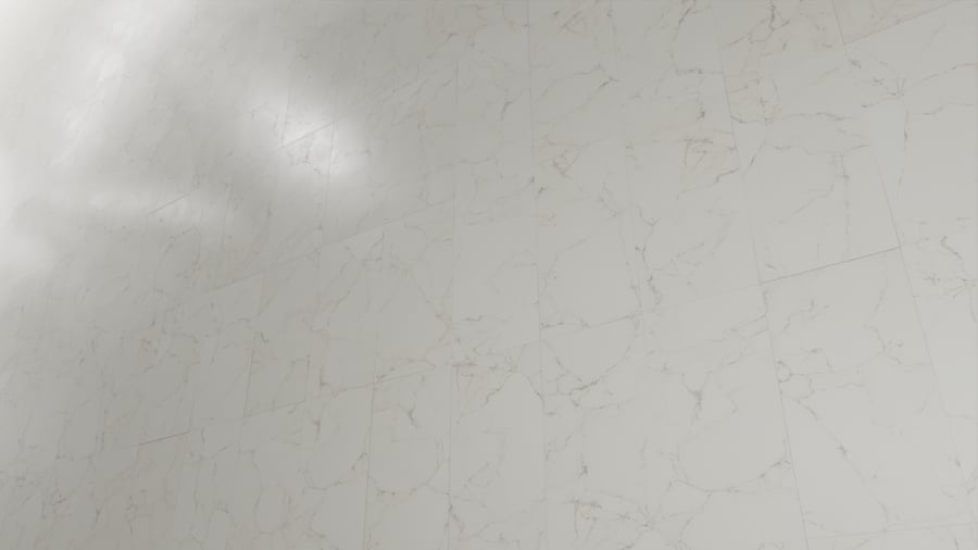 Honed Spider Marble Tile Stacked Texture, White