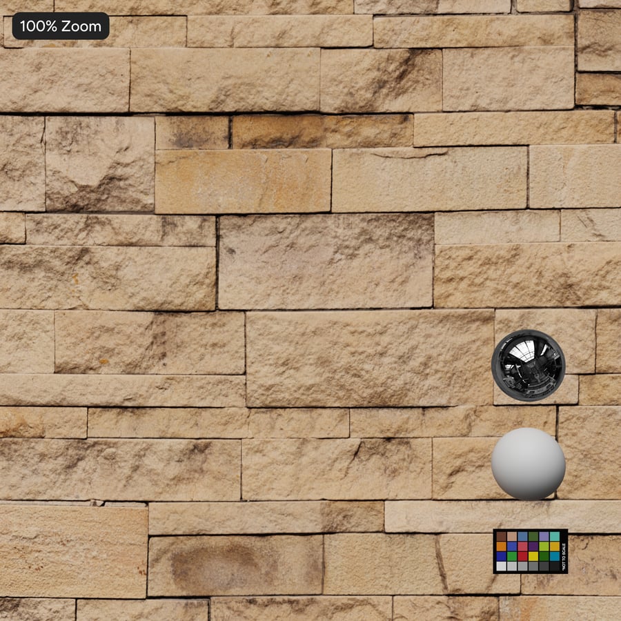 Rough Cut Sandstone Wall Texture, Beige