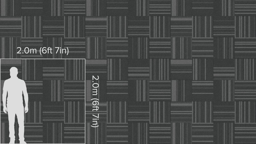 Varied Pinstripe Tiled Commercial Carpet Flooring Texture, Grey