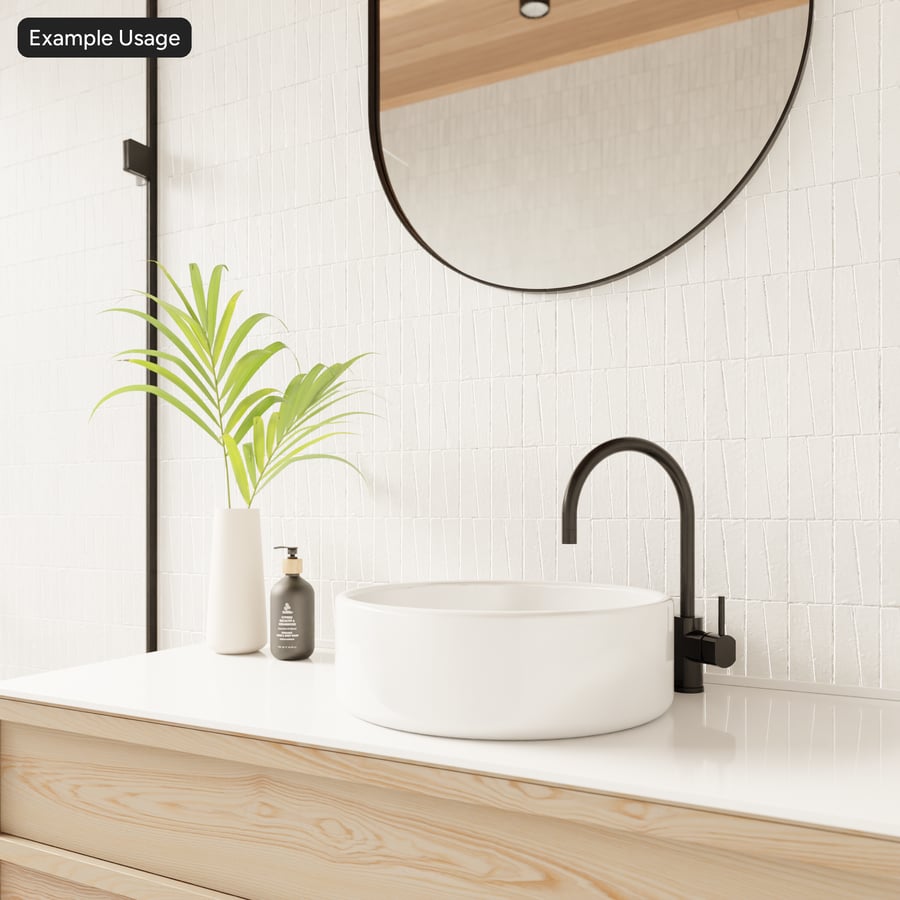 Staplad trapetsformad Zellige Matte Tile Texture, vit