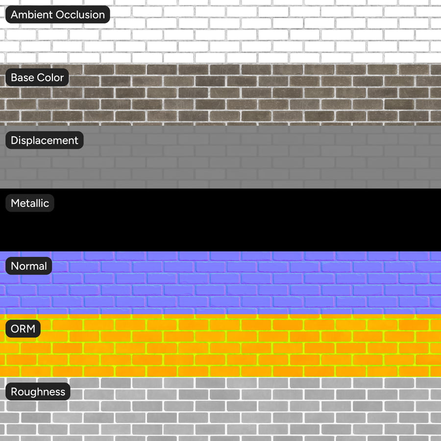Reclaimed Running Bond Brick Wall Texture, Brown
