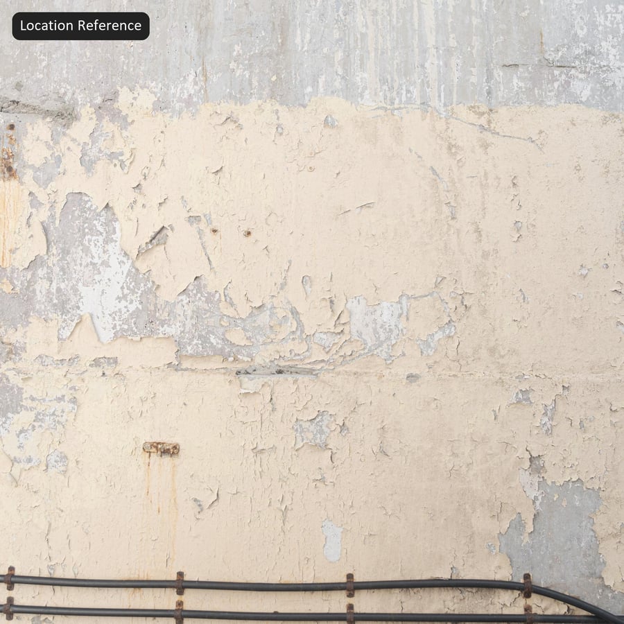 Texture di muro in cemento con vernice scrostata, crema
