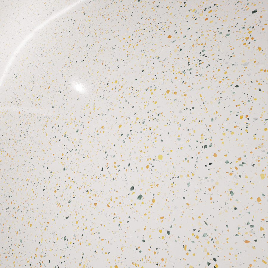 Speckled Pastel Rainbow Terrazzo Texture, White