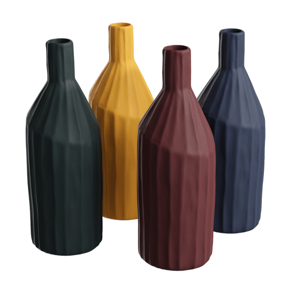 Ceramic Bottle Origami Vase Models