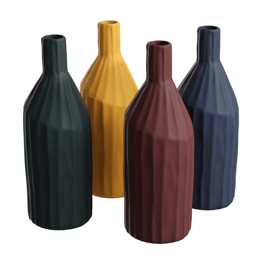 Ceramic Bottle Origami Vase Models