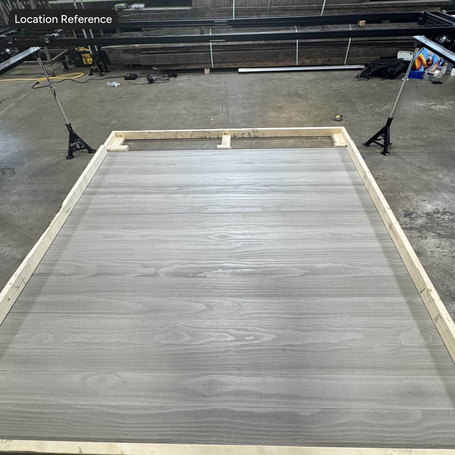 Glatte Accoya-Holzbodenstruktur, klar