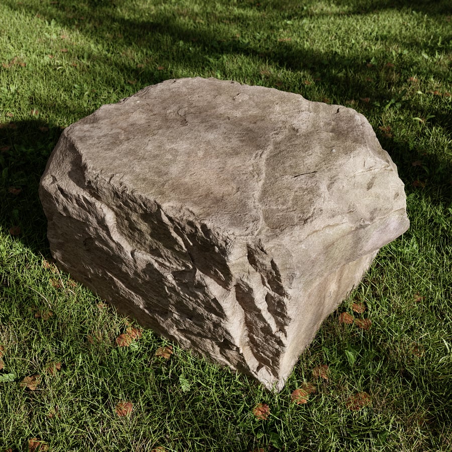 Warm Toned Cubed Large Rock Boulder Model