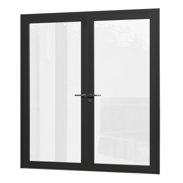 Model Pintu Kaca Ganda, Hitam