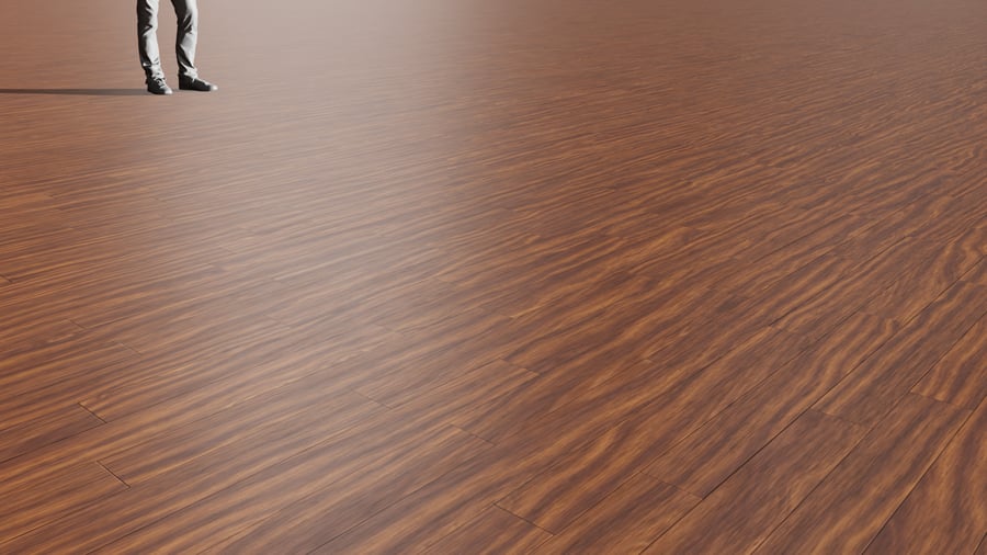 Thin Sealed African Mahogany Wood Flooring Texture