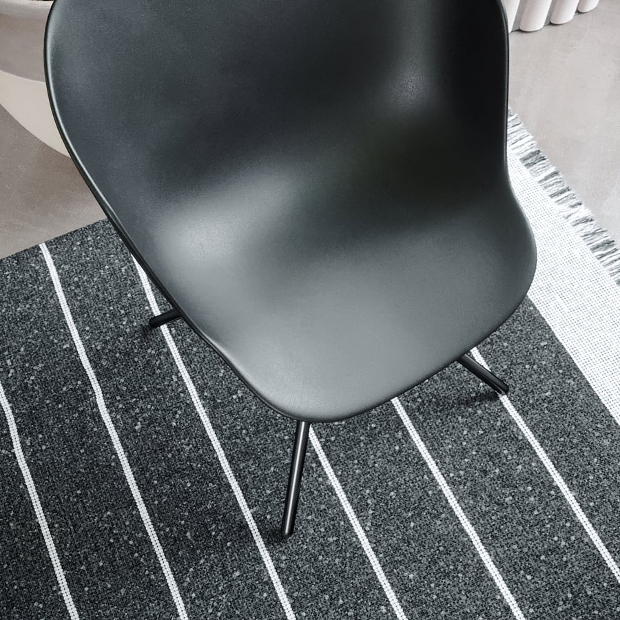 Réplica da cadeira Wendelbo Plastic V1, preta