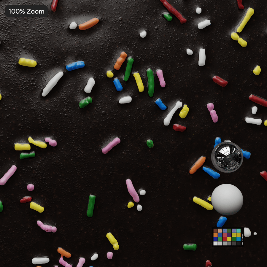 Rainbow Sprinkle Glaze Food Texture, Chocolate