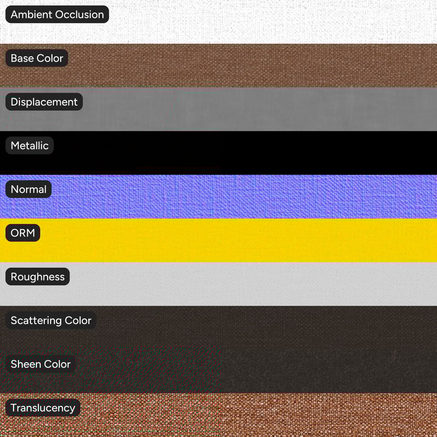 棉質織物紋理，橘色