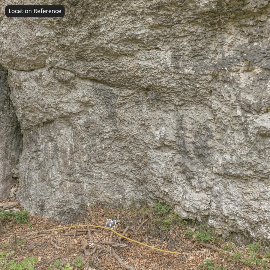 Fractured Limestone Cliff Face Texture, Warm Grey