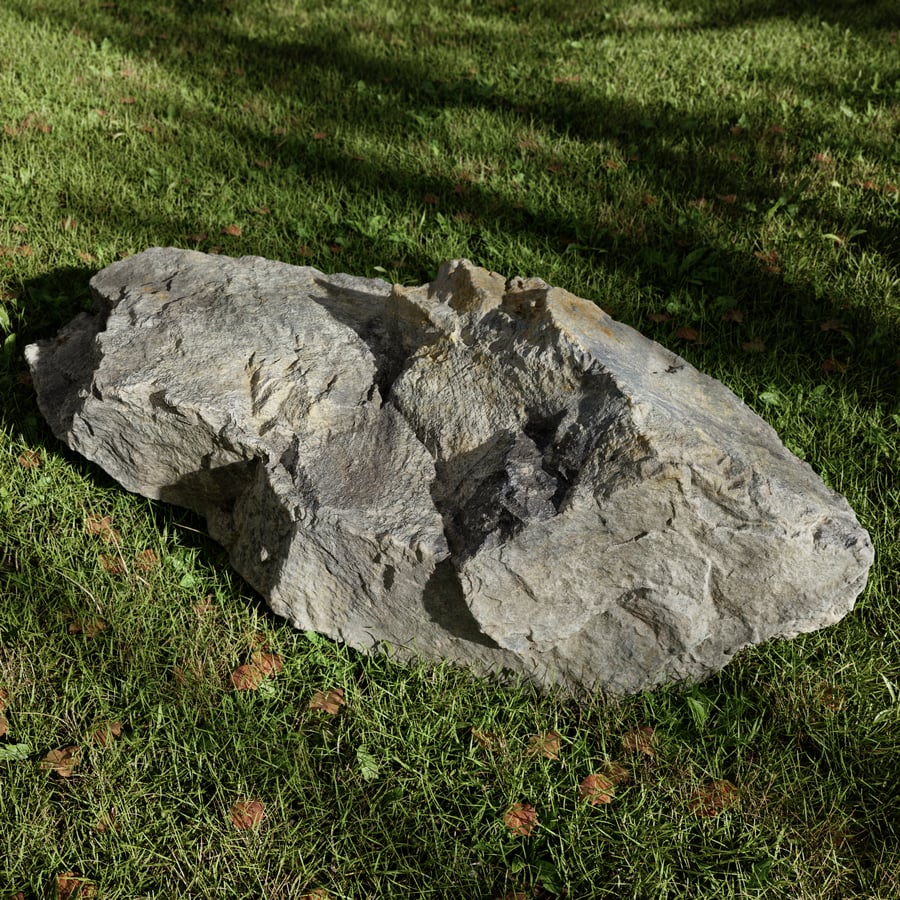 Cool Toned Curved Low Large Rock Boulder Model