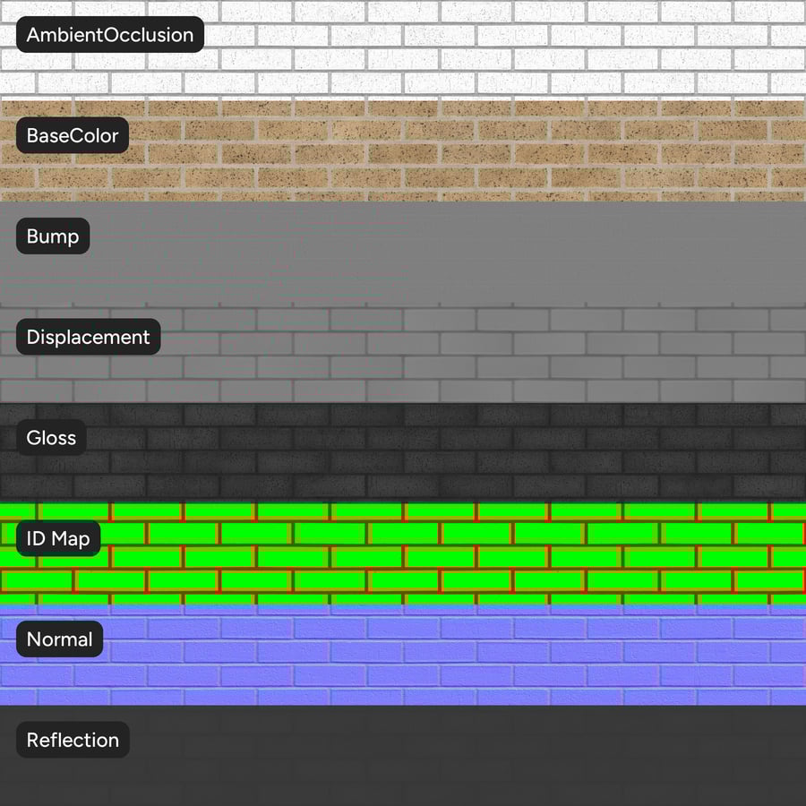 Aggregate Dragfaced Running Bond Brick Wall Texture, Beige