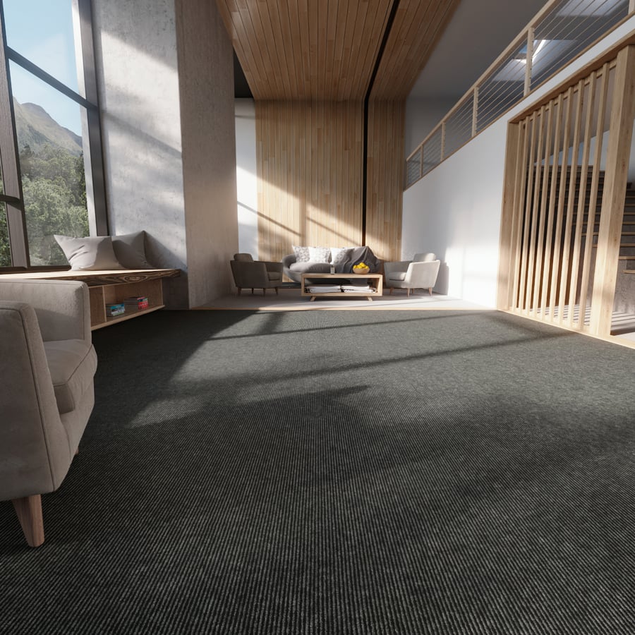 Piso em carpete com textura em loop de fios suaves, verde floresta
