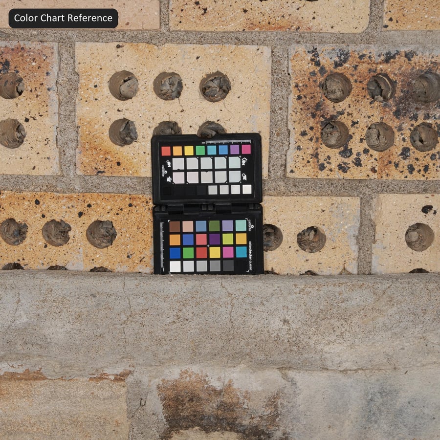 Perforated Stretcher Bond Clay Brick Wall Texture