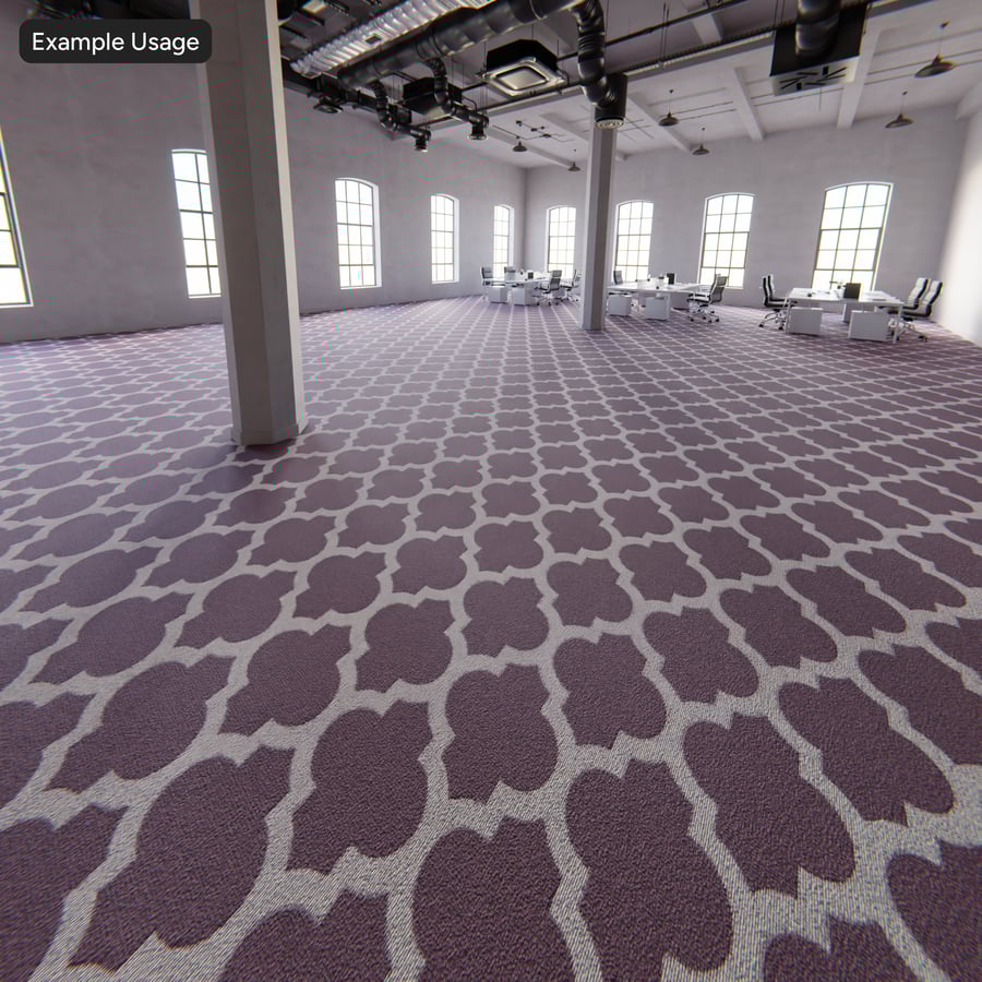 Tapete de lã com textura em treliça marroquina, roxo