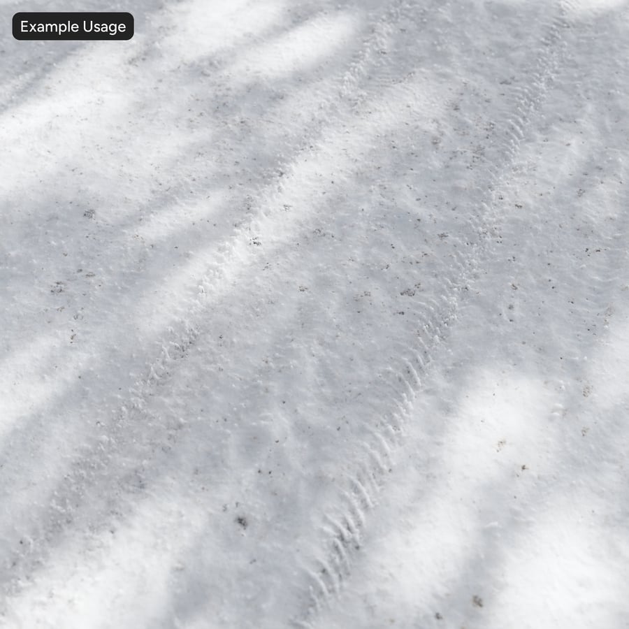 Poliigon Ground Snow Road 10396