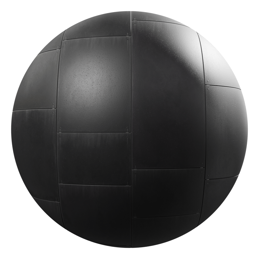 Vertical Offset Semi Glossy Concrete Cladding Texture, Black