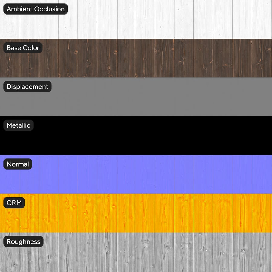 Smooth Spruce Wood Board Texture, Historic Brown