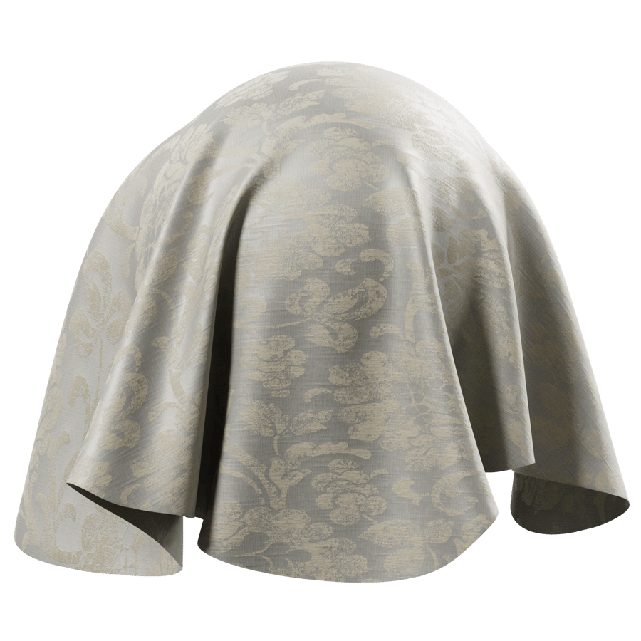 Floral Jacquard Drapery Fabric, Natural