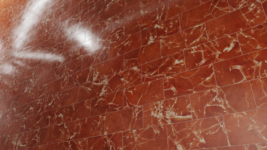 Textura de azulejo mate em mármore retangular deslocado, vermelho alaranjado